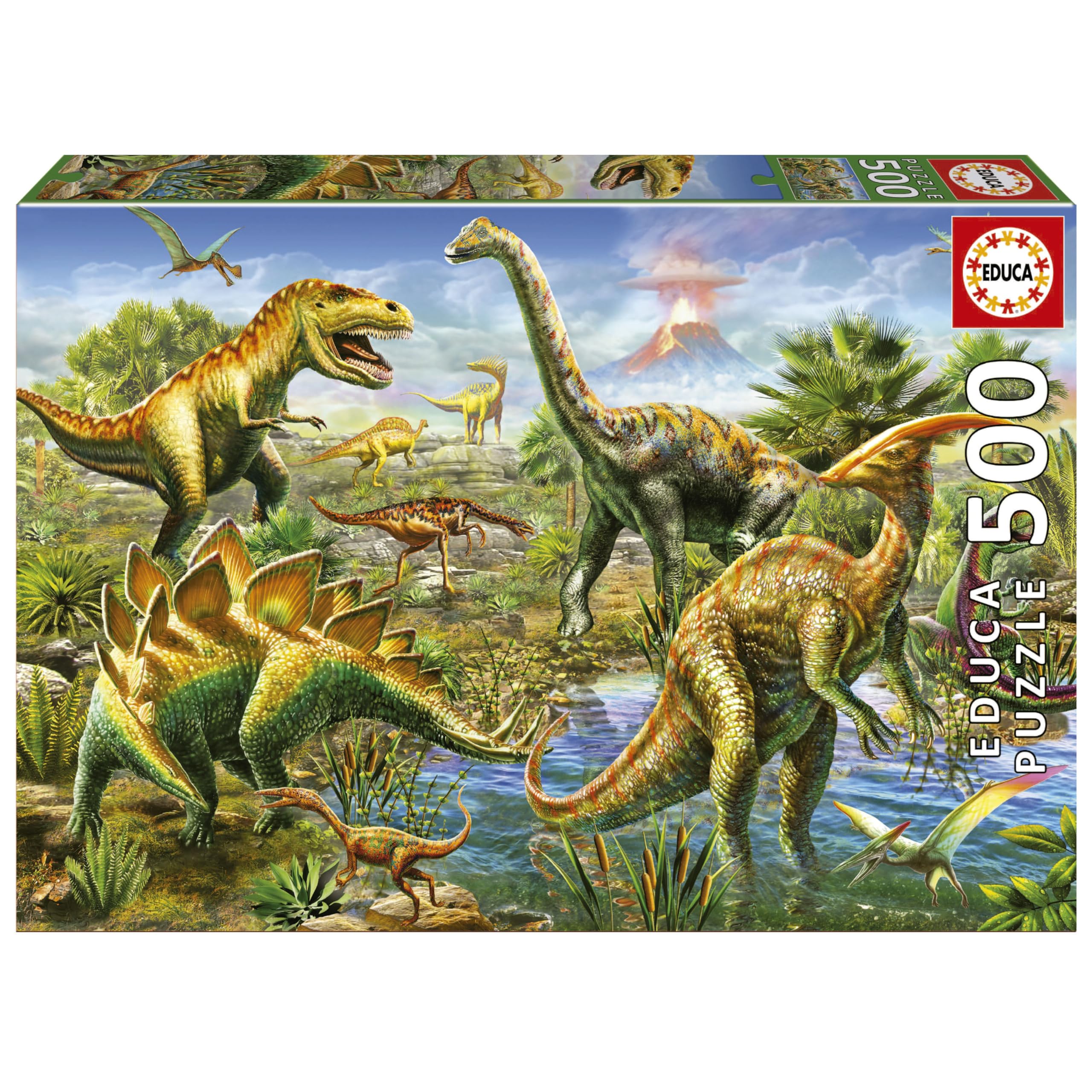 educa-19903-jurassic-park-500-teile-puzzle-dinosaurier image 1