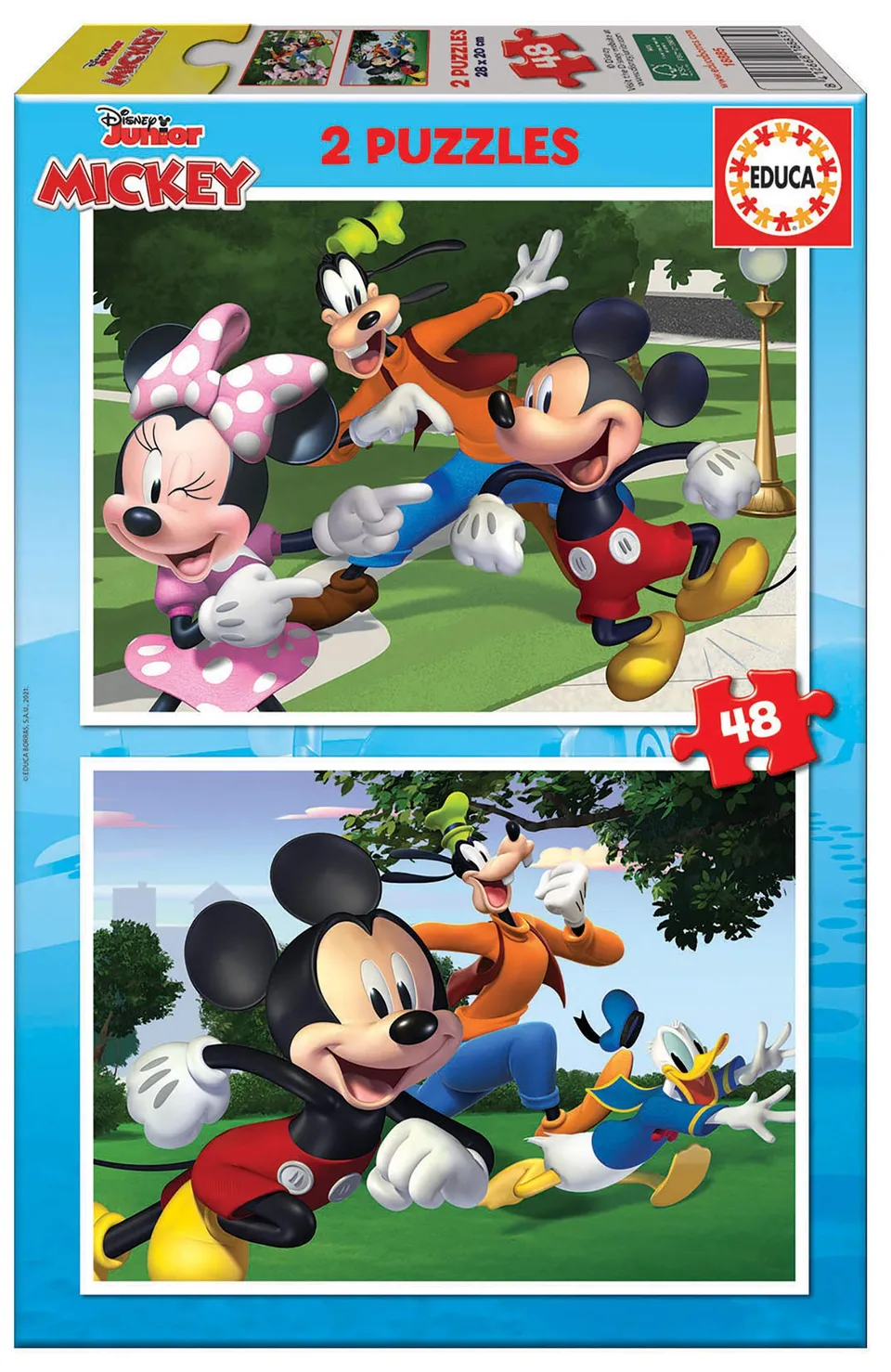 educa-18885-mickey-und-freunde-puzzle-2x48-teile-ab-4-j image 1