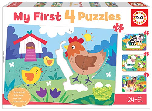 educa-18899-mama-und-baby-puzzle-5in1-bauernhof image 7