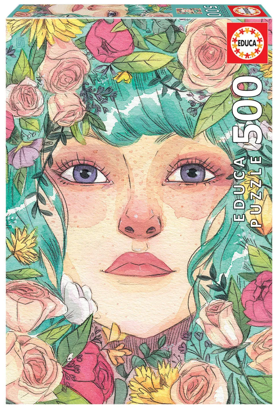 educa-mai-19015-puzzle-500-teile-esther-gili-portrait image 1