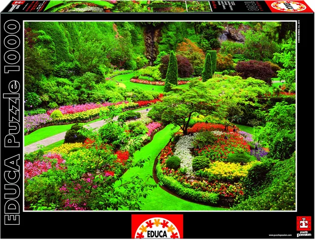 educa-15523-butchart-g-rten-puzzle-1000-teile-landschaft image 1