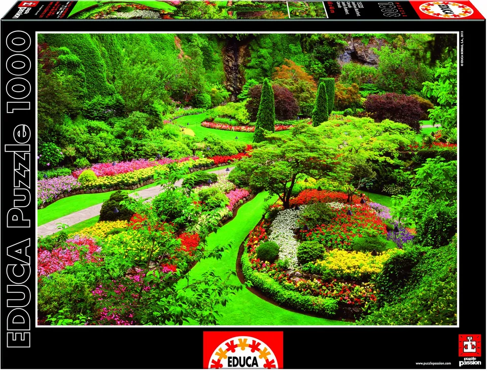 educa-15523-butchart-g-rten-puzzle-1000-teile-landschaft image 1