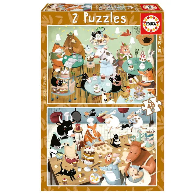 educa-waldgeschichten-puzzle-2x48-teile-kinder-ab-4 image 1