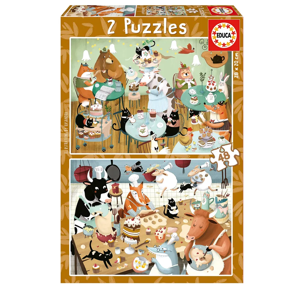 educa-waldgeschichten-puzzle-2x48-teile-kinder-ab-4 image 1