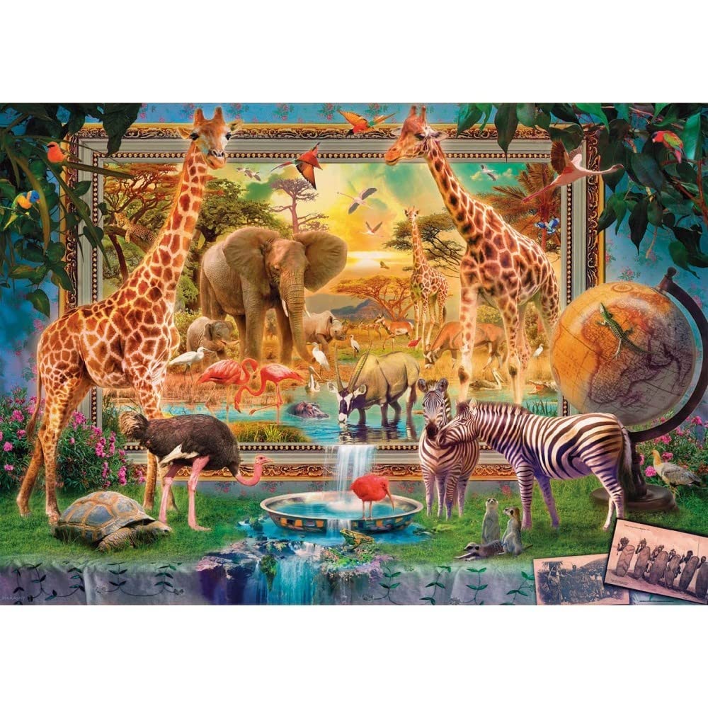 educa-19285-die-savanne-erwacht-puzzle-4000-teile-tiere image 3