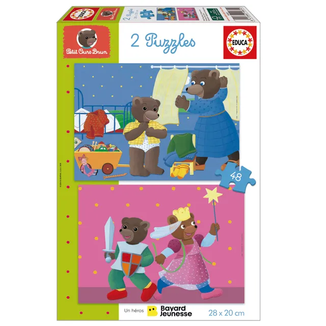 educa-kleiner-braunb-r-kinderpuzzle-2x48-teile-ab-4-jahren image 1
