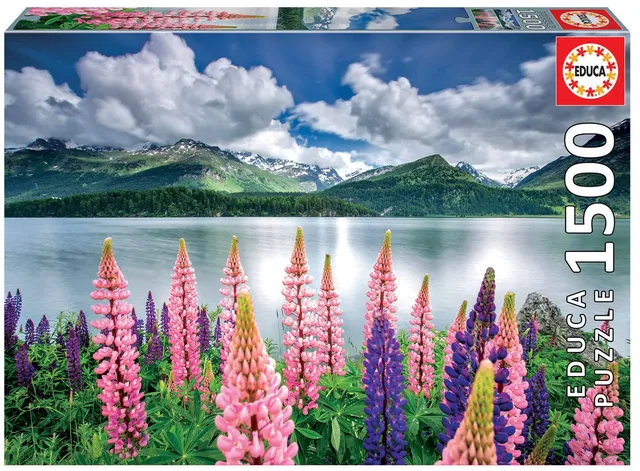 educa-19271-lupinen-am-silsersee-puzzle-1500-teile-ab-12-jahren image 1