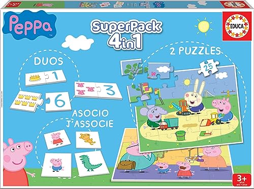 educa-peppa-wutz-4-in-1-superpack-memo-domino-2x25-teile-ab-3j image 5