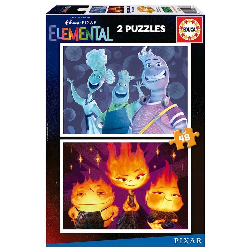 educa-elemental-2x48-teile-kinderpuzzle-disney-pixar-ab-4-jahren image 1