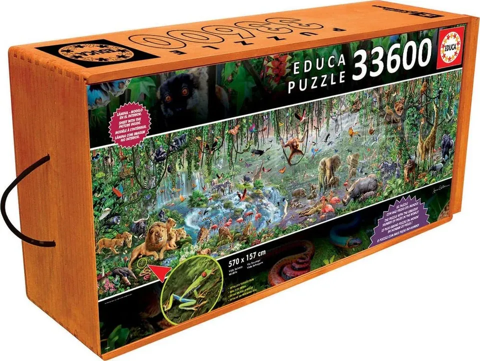 educa-wildlife-16066-33600-teile-puzzle-tiere-dschungel image 1