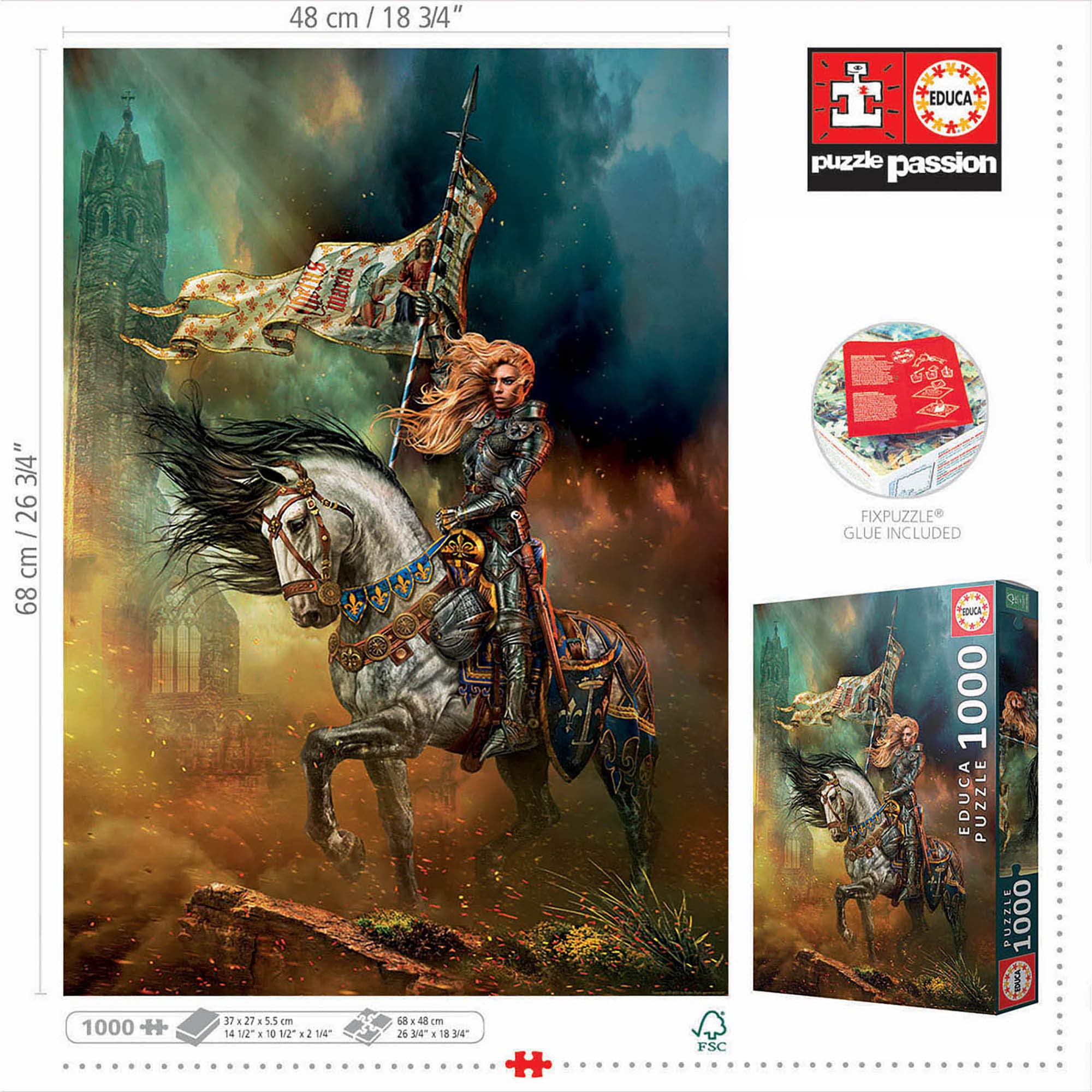 educa-19260-jeanne-d-arc-puzzle-1000-teile-68x48-cm image 3