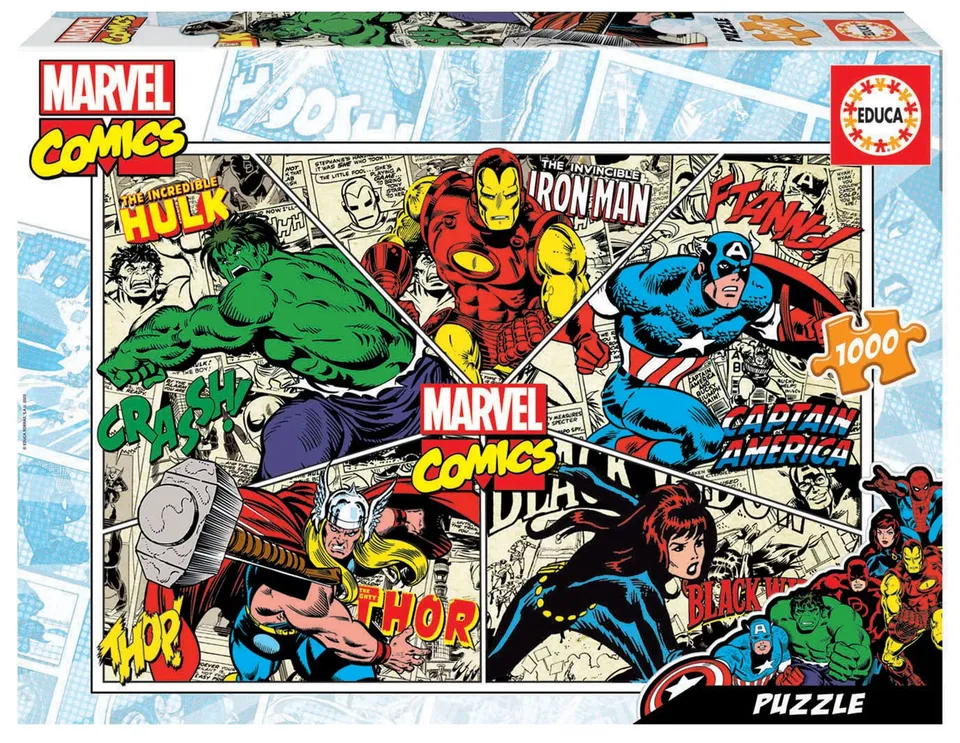 educa-marvel-comics-18498-puzzle-1000-teile-superhelden image 1