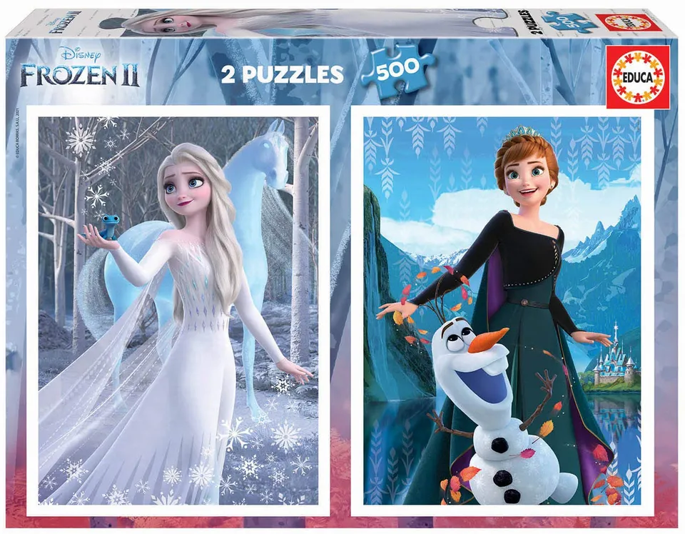 educa-die-eisk-nigin-2-19016-puzzle-2x500-teile-disney image 1