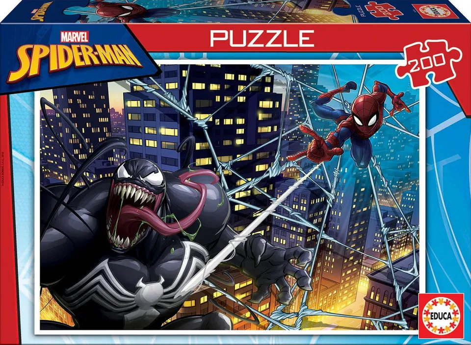 educa-spider-man-18100-kinderpuzzle-2x100-teile-ab-6-j image 1