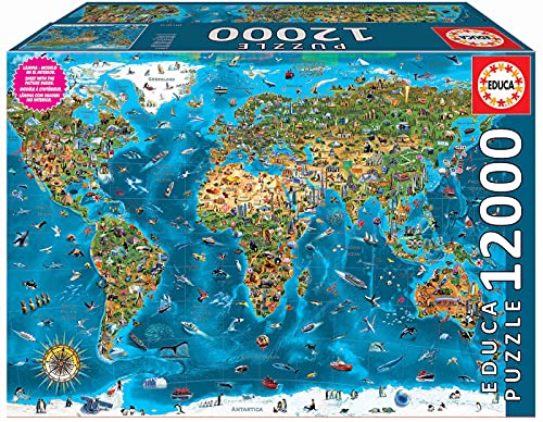 educa-weltwunder-19057-puzzle-12000-teile-weltkarte image 7