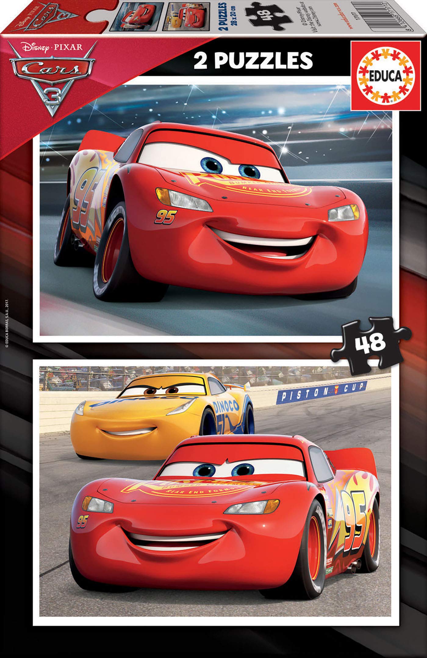 educa-cars-3-kinderpuzzle-2x48-teile-lightning-mcqueen-ab-4 image 1