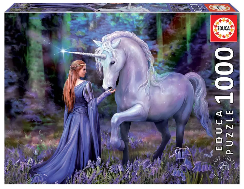 educa-einhorn-im-zauberwald-puzzle-1000-teile-anne-stokes image 1