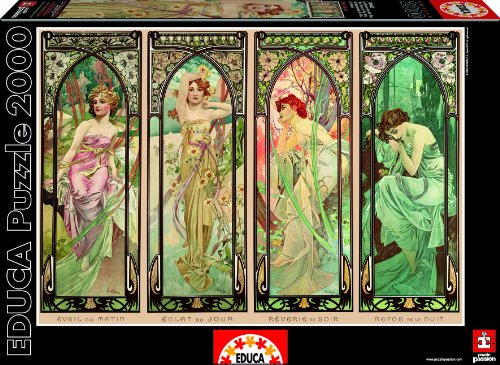 educa-14448-die-vier-tageszeiten-puzzle-2000-teile-mucha image 2