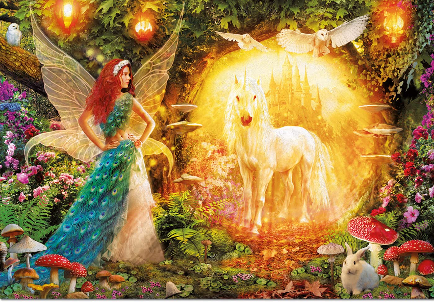 educa-16750-peacock-feathery-fairy-puzzle-1000-teile image 2