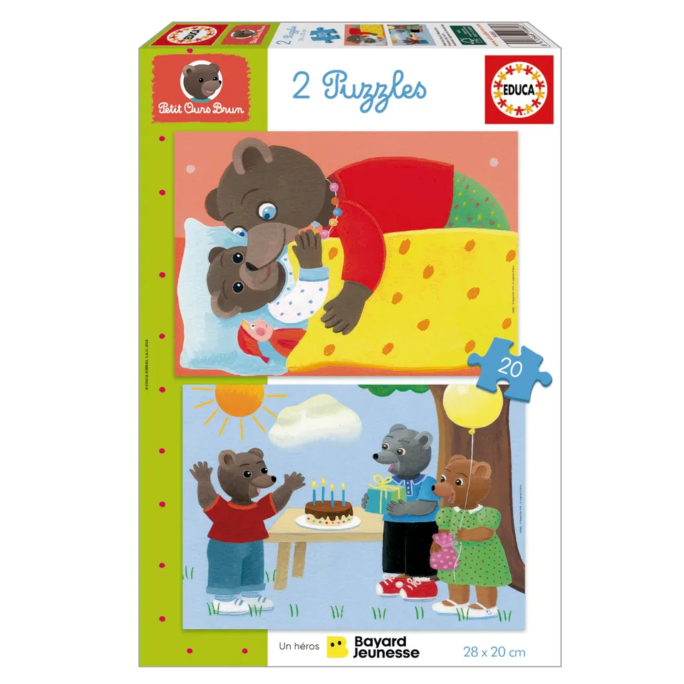 educa-kleiner-braunb-r-kinderpuzzle-2x20-teile-ab-3-jahren image 1