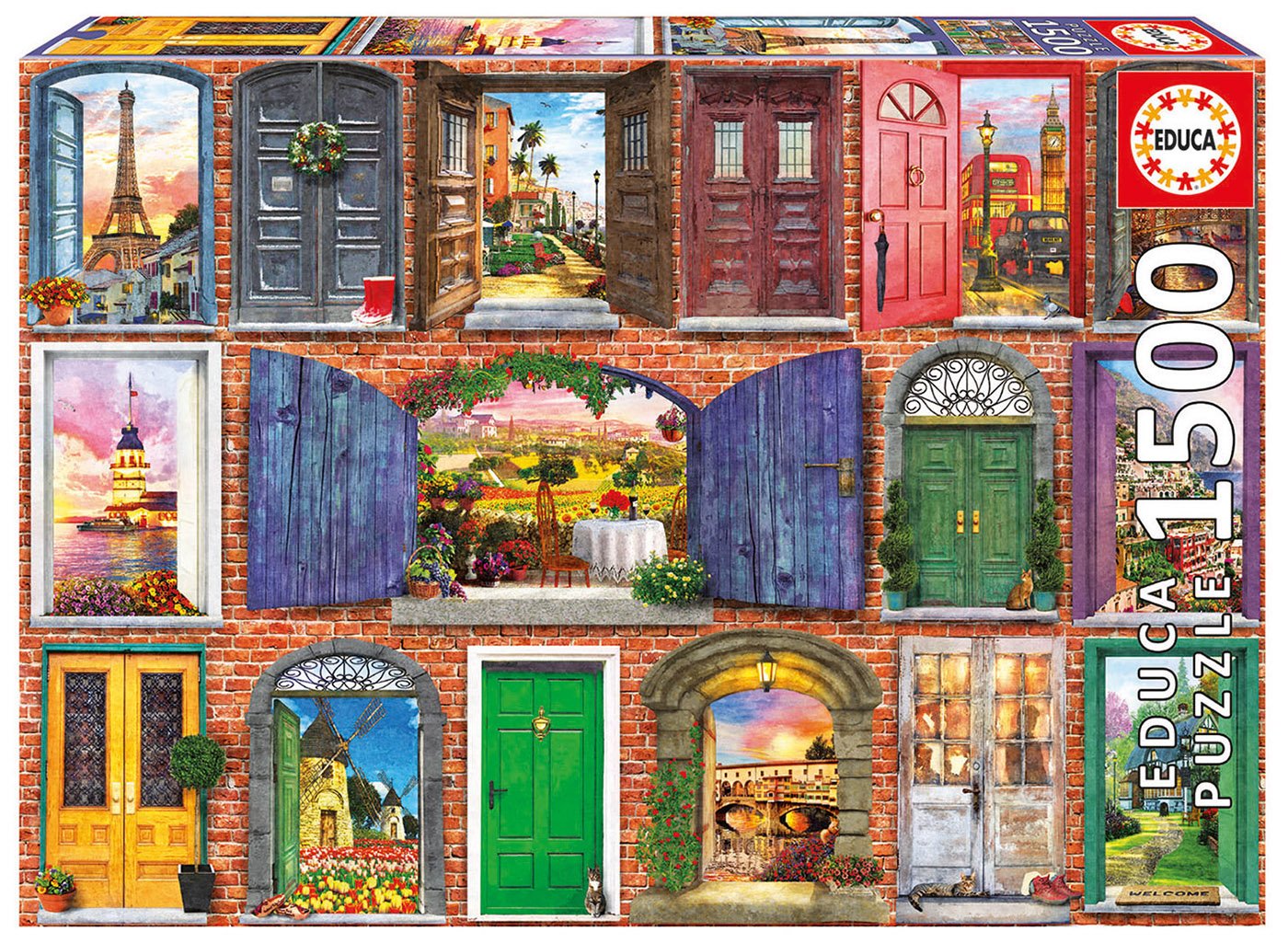 educa-17118-doors-of-europe-puzzle-1500-teile-85x60-cm image 1