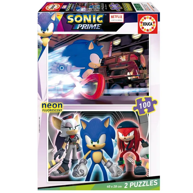 educa-sonic-prime-19629-2x100-leuchtpuzzle-ab-6-jahren image 1