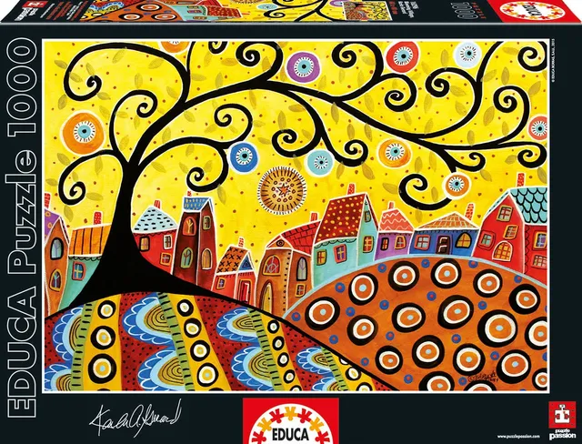 educa-blooming-village-puzzle-1000-teile-karla-gerard image 1