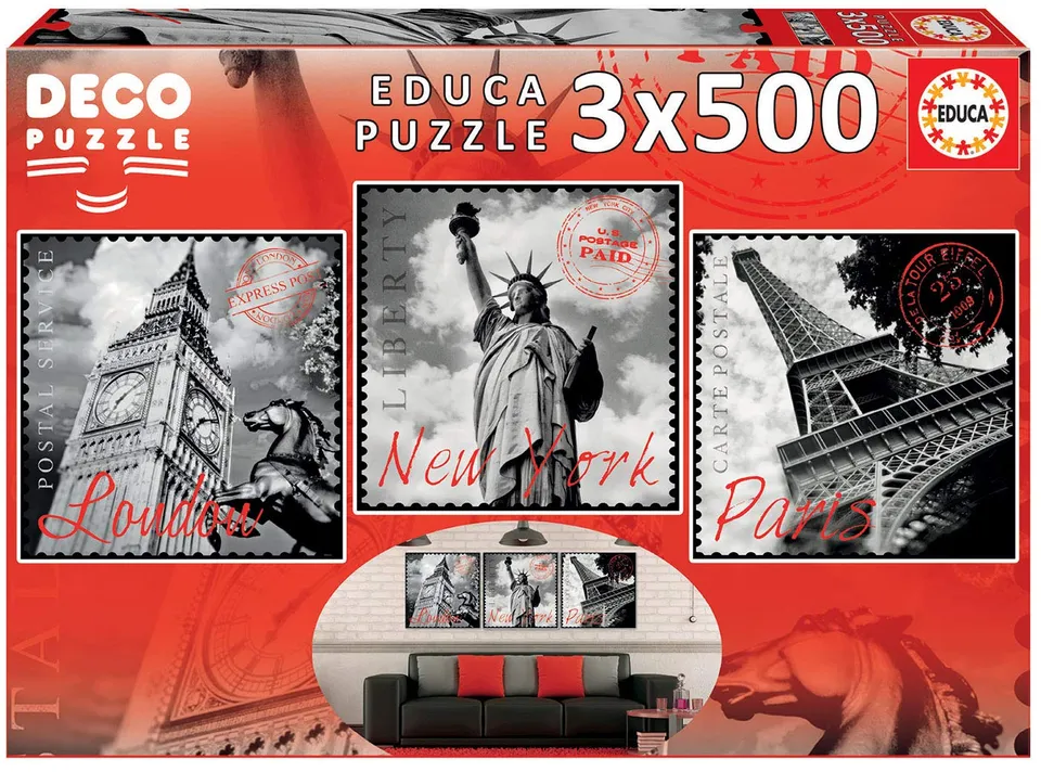 educa-gro-e-st-dte-17096-puzzle-3x500-teile-schwarz-wei image 1