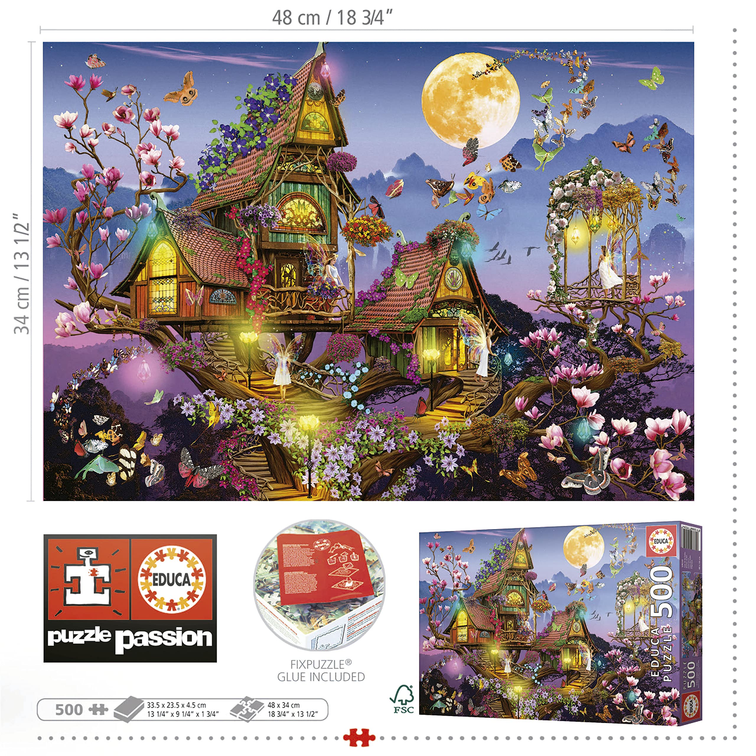 educa-elfenhaus-puzzle-500-teile-fantasy-feen-ab-11-jahren image 4