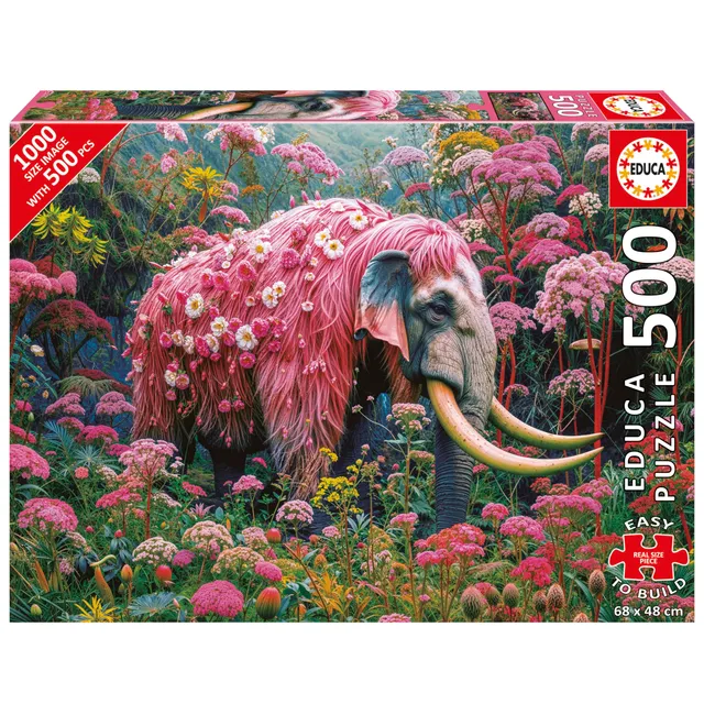 educa-floraler-elefant-20228-puzzle-500-teile-48x34-cm-ab-11-jahren image 1