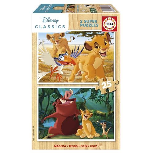 educa-19960-k-nig-der-l-wen-holzpuzzle-2x25-teile-simba image 7