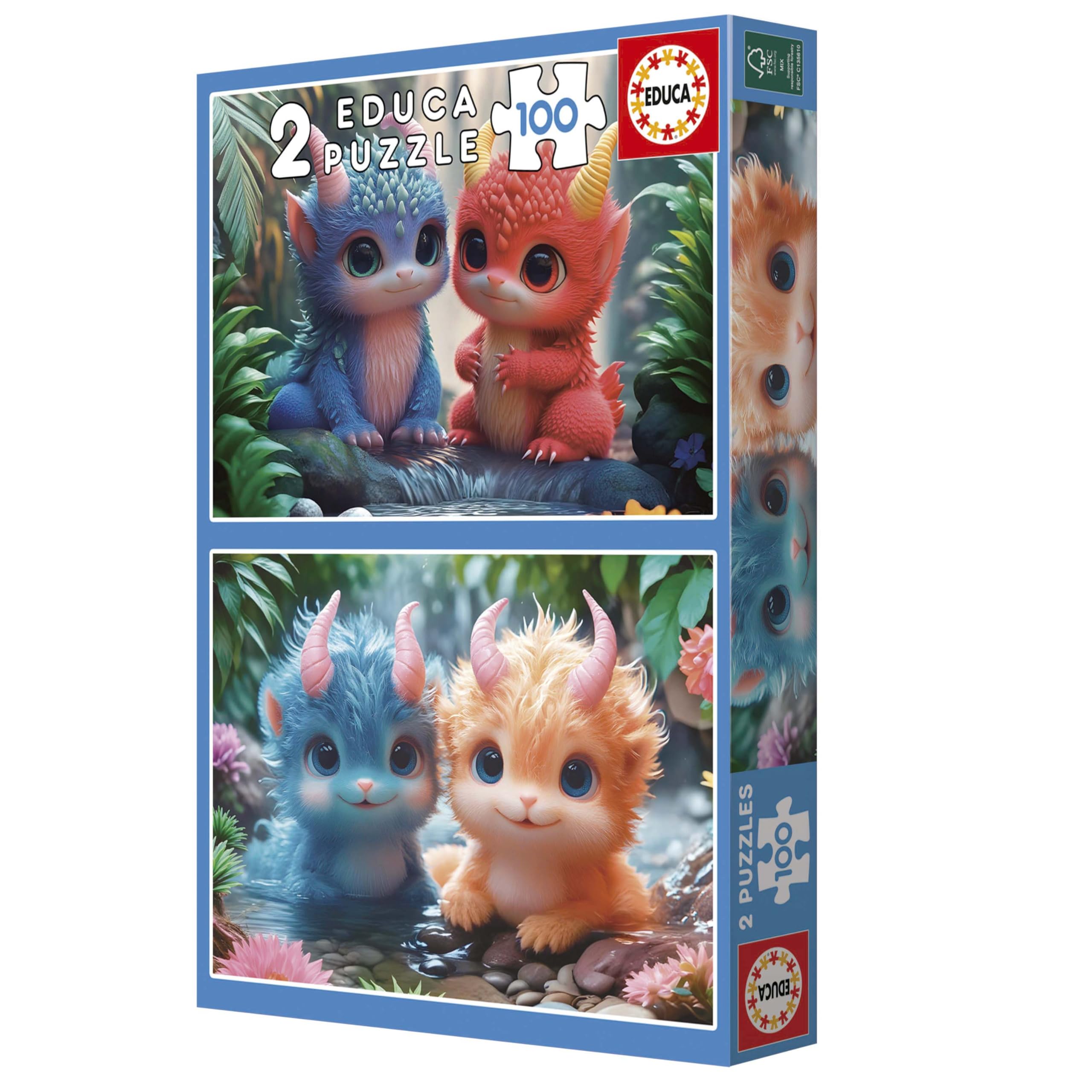educa-entz-ckende-monster-20224-kinderpuzzle-2x100-teile-ab-6-jahren image 6