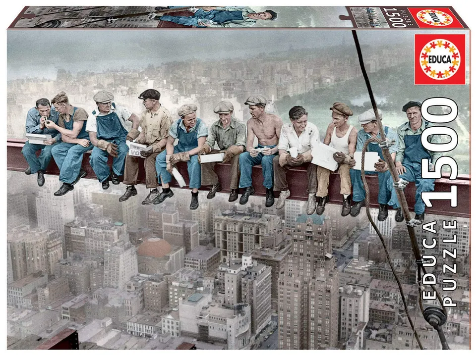 educa-mittagspause-auf-einem-wolkenkratzer-1500-teile-puzzle image 1