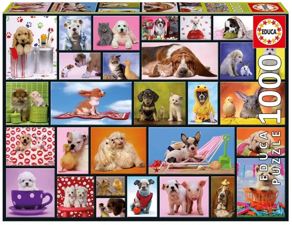 educa-15518-tierfreundschaften-puzzle-1000-teile-tiere image 1