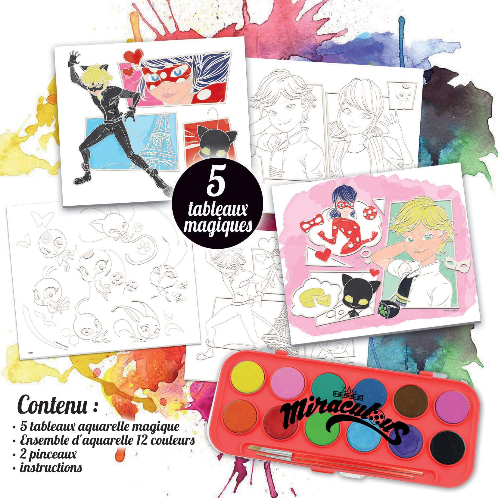 educa-18930-miraculous-ladybug-aquarellset-5-bilder-ab-7-jahren image 2