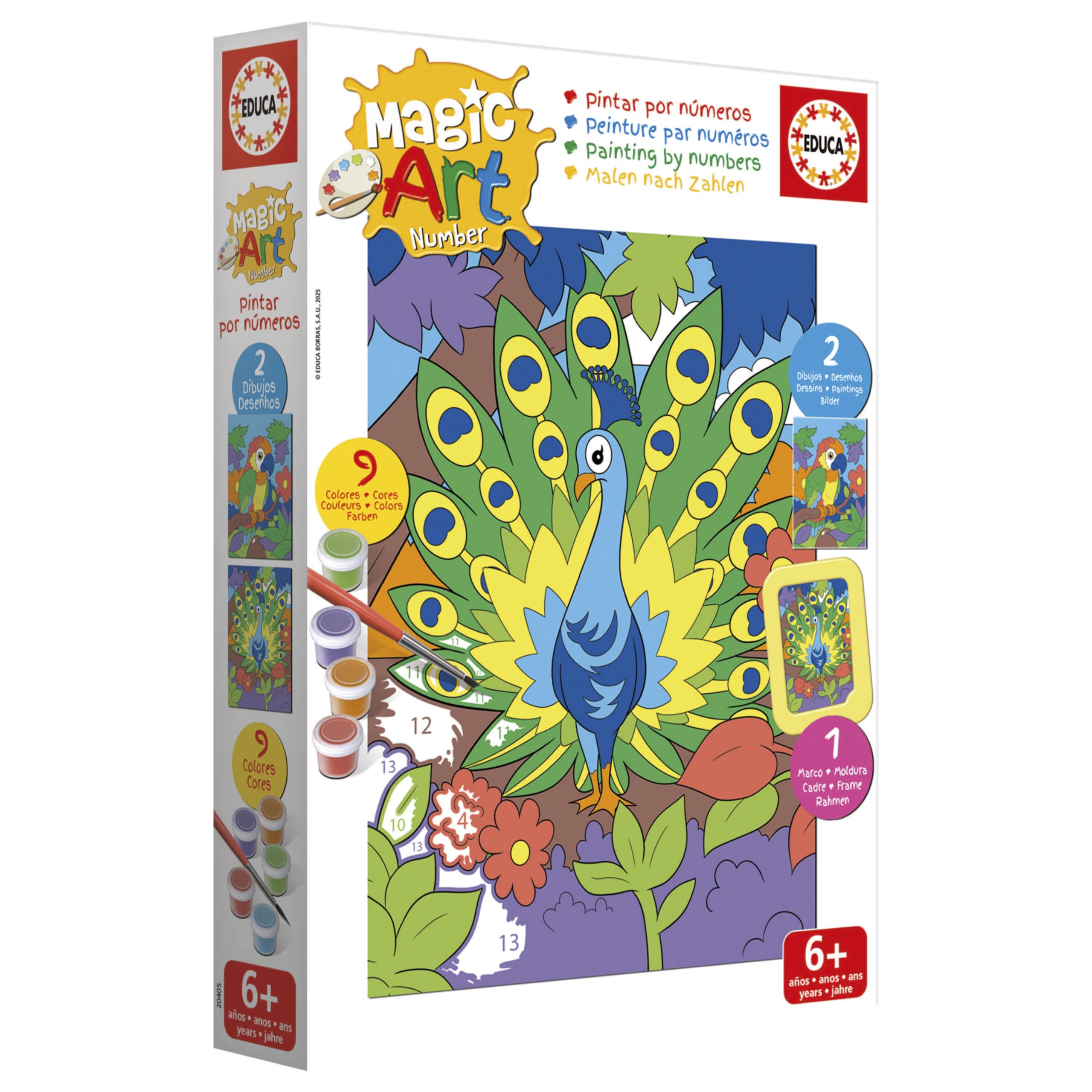 educa-magic-art-number-malen-nach-zahlen-pfau-papagei-20405-ab-6 image 3