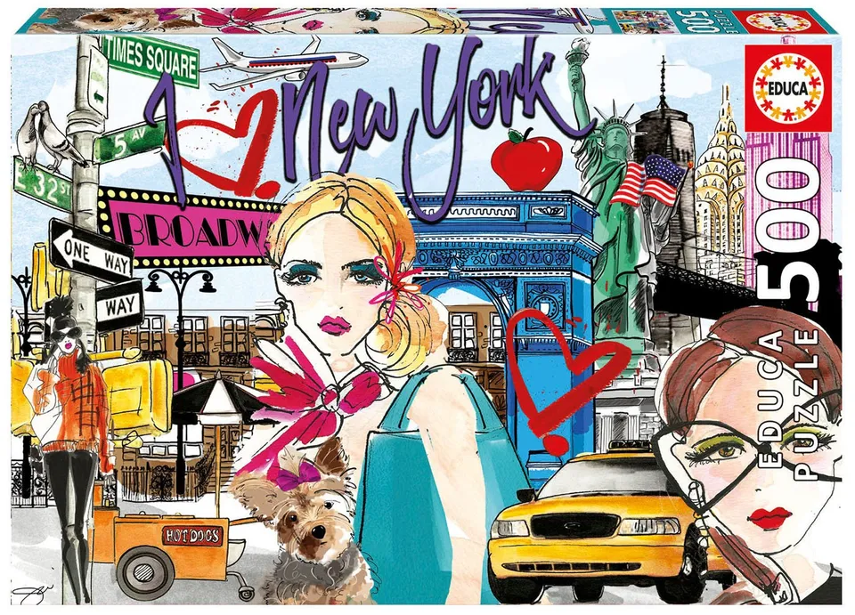 educa-17649-komm-mit-nach-new-york-puzzle-500-teile image 1