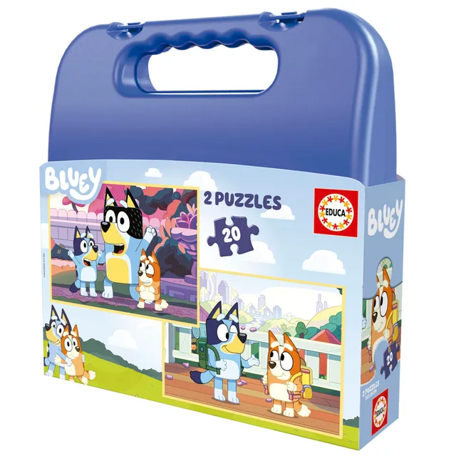 educa-19966-bluey-puzzle-2x20-teile-koffer-ab-4-jahren image 1