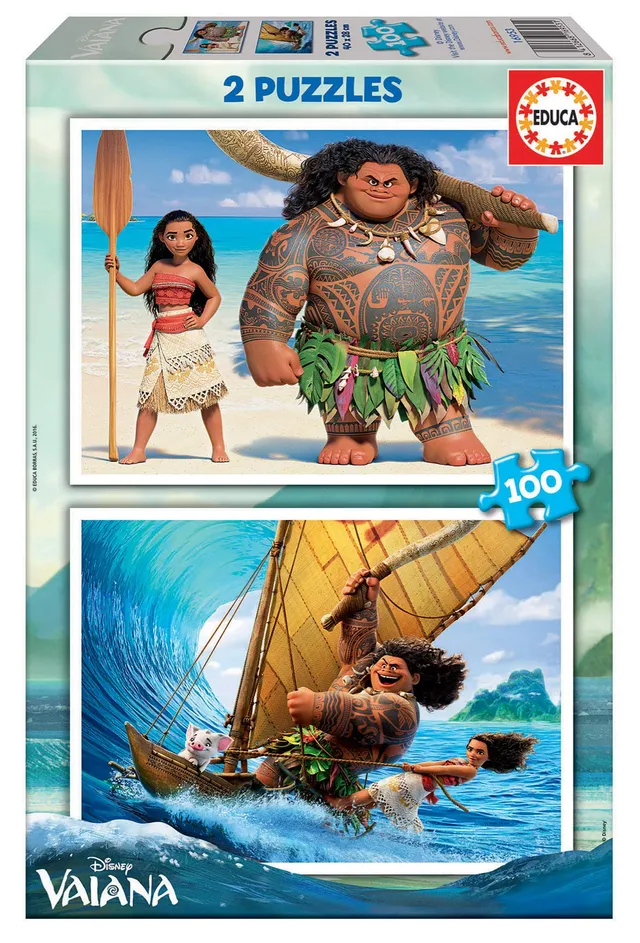educa-vaiana-16953-puzzle-2x100-teile-motiv-set-ab-6-jahren image 1