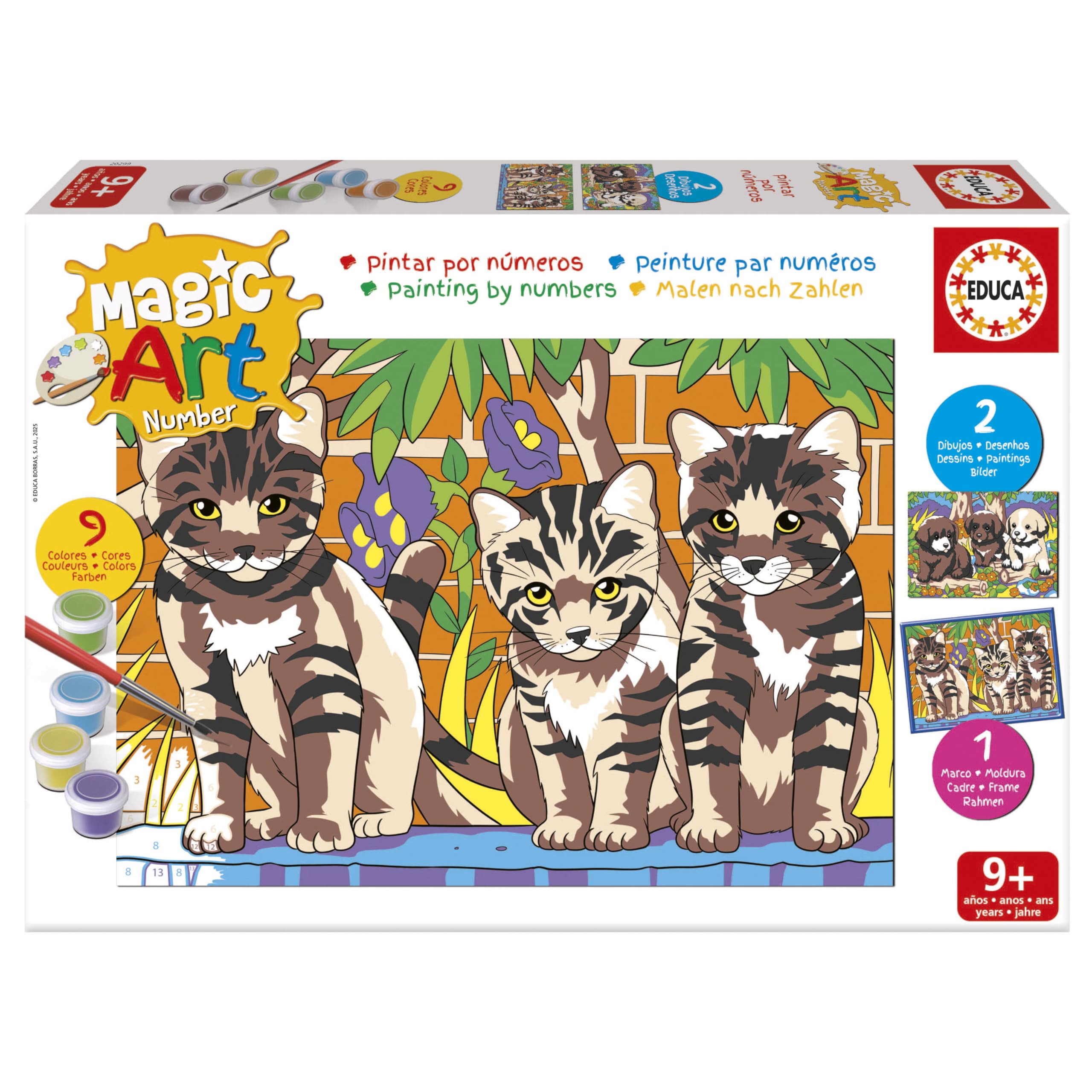 educa-magic-art-number-malen-nach-zahlen-k-tzchen-welpen-20299 image 1