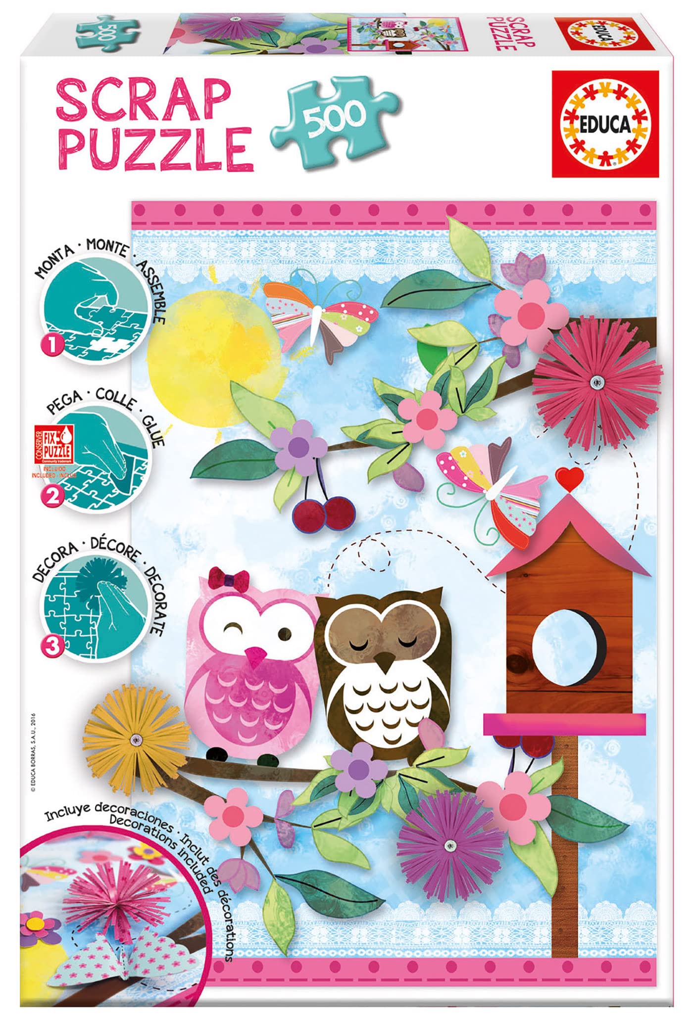 educa-scrap-valentine-art-500-teile-puzzle-bastel-set image 1