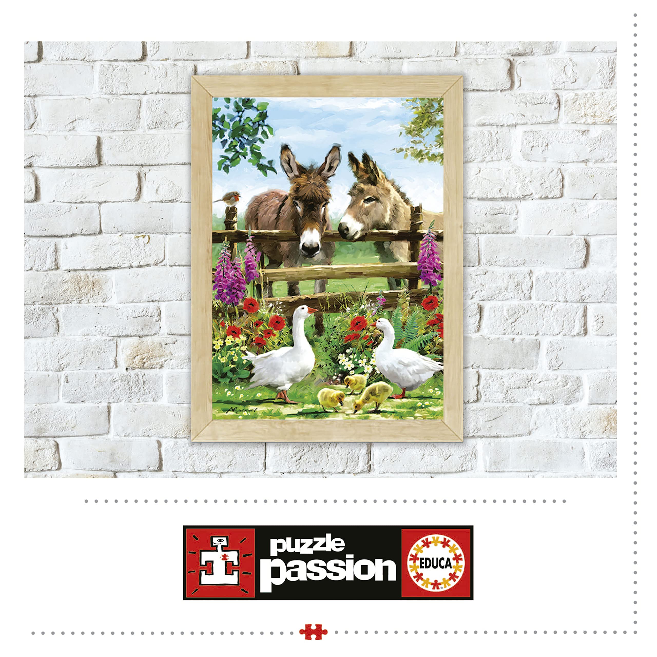 educa-19553-esel-puzzle-500-teile-tiermotiv-g-nse-34x48 image 5