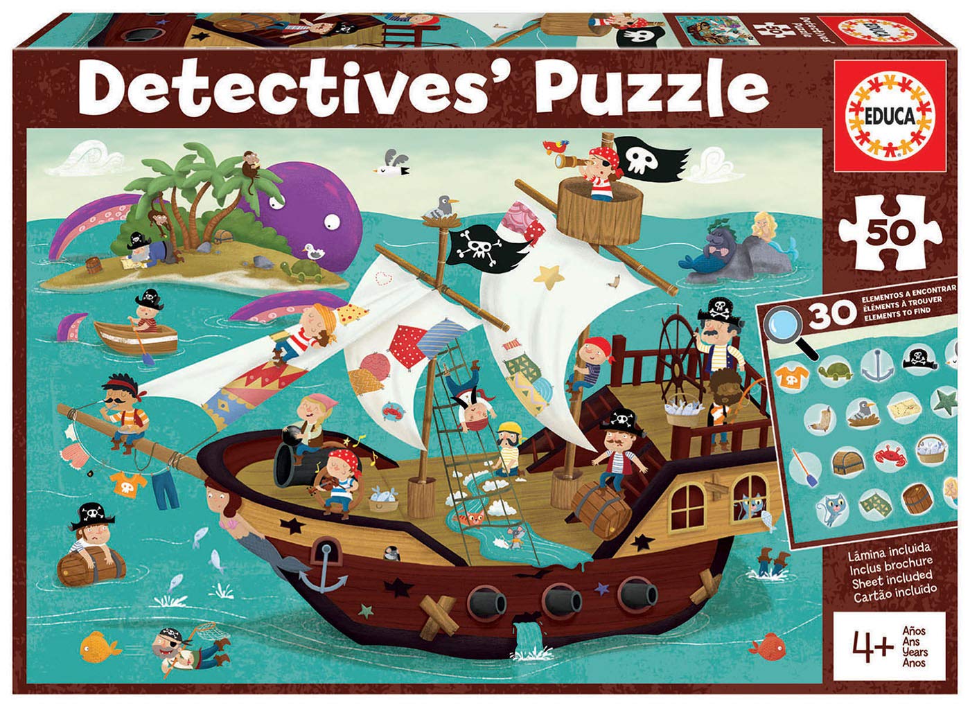 educa-piratenschiff-18896-puzzle-50-teile-wimmelpuzzle-ab-4-jahren image 1