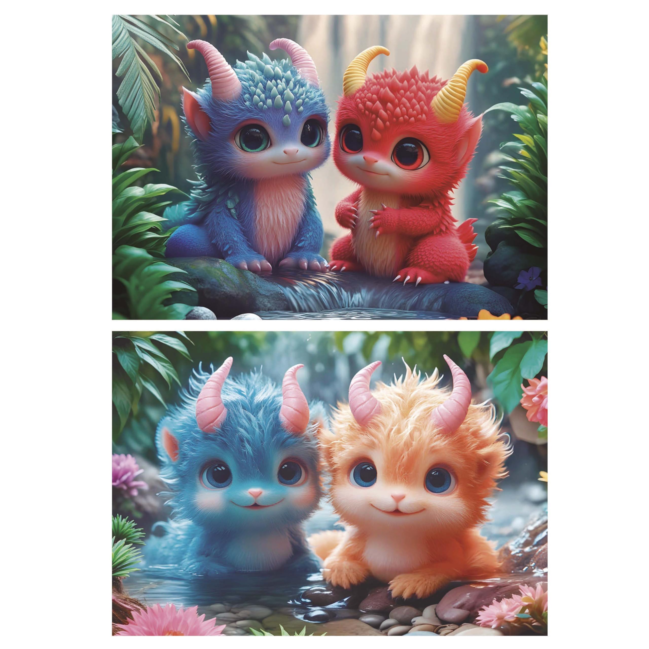 educa-entz-ckende-monster-20224-kinderpuzzle-2x100-teile-ab-6-jahren image 3