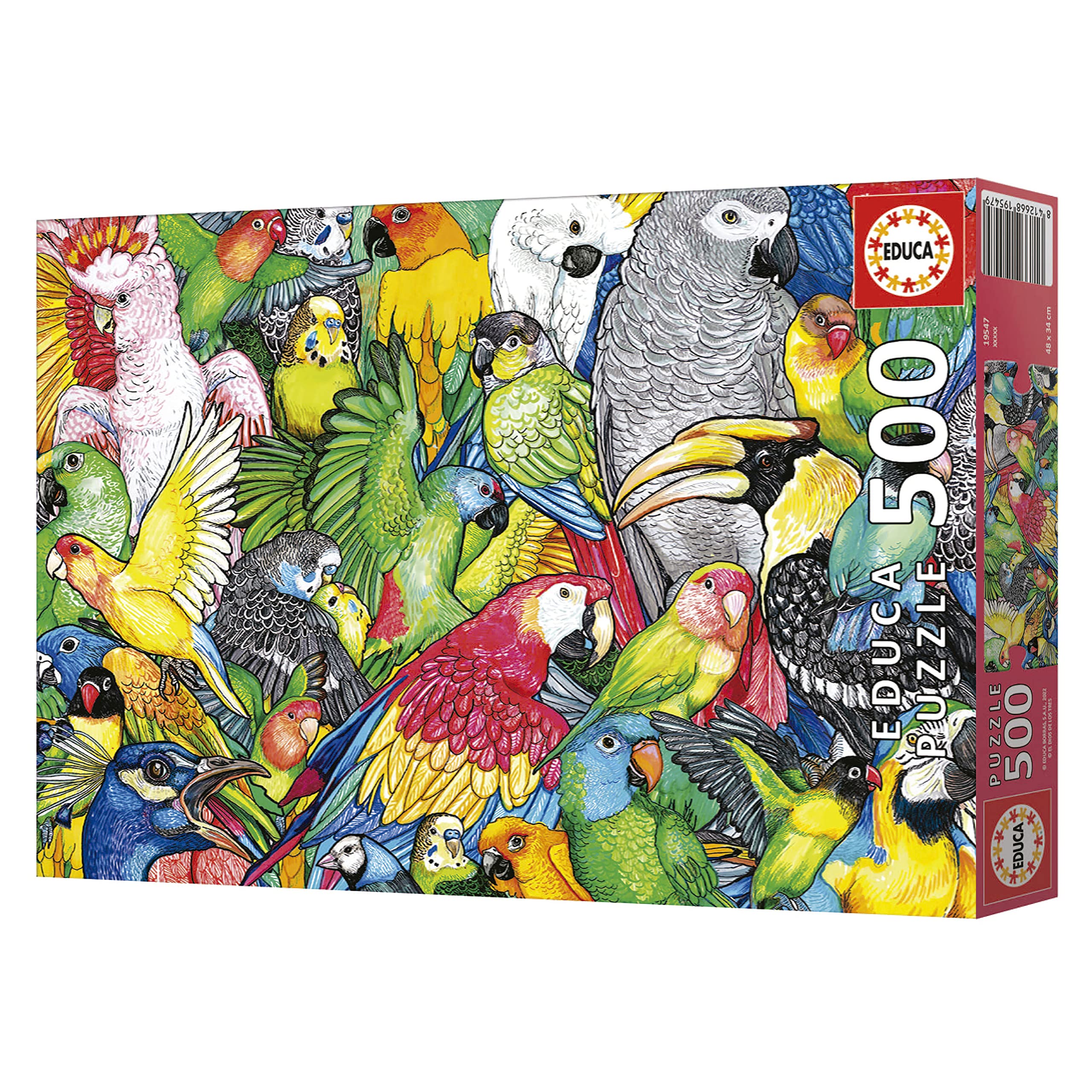 educa-papageien-19547-puzzle-500-teile-tiermotiv image 4