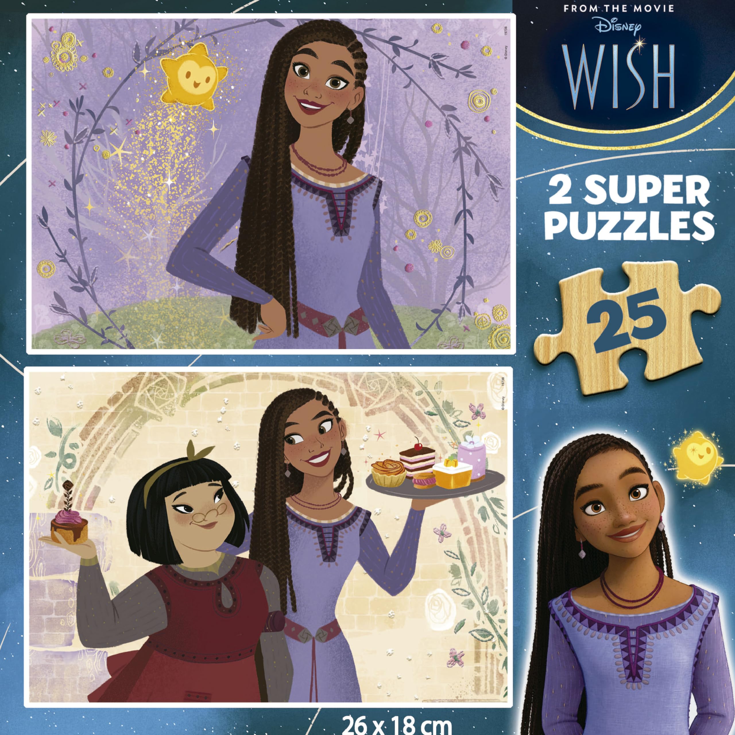educa-holzpuzzle-disney-wish-19738-2x25-teile-asha-ab-3-jahren image 3