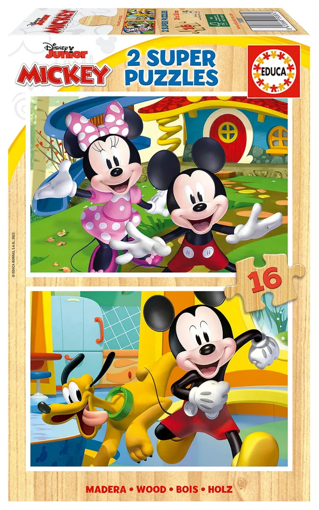 educa-19287-mickey-minnie-holzpuzzle-2x16-teile-ab-3-j image 1