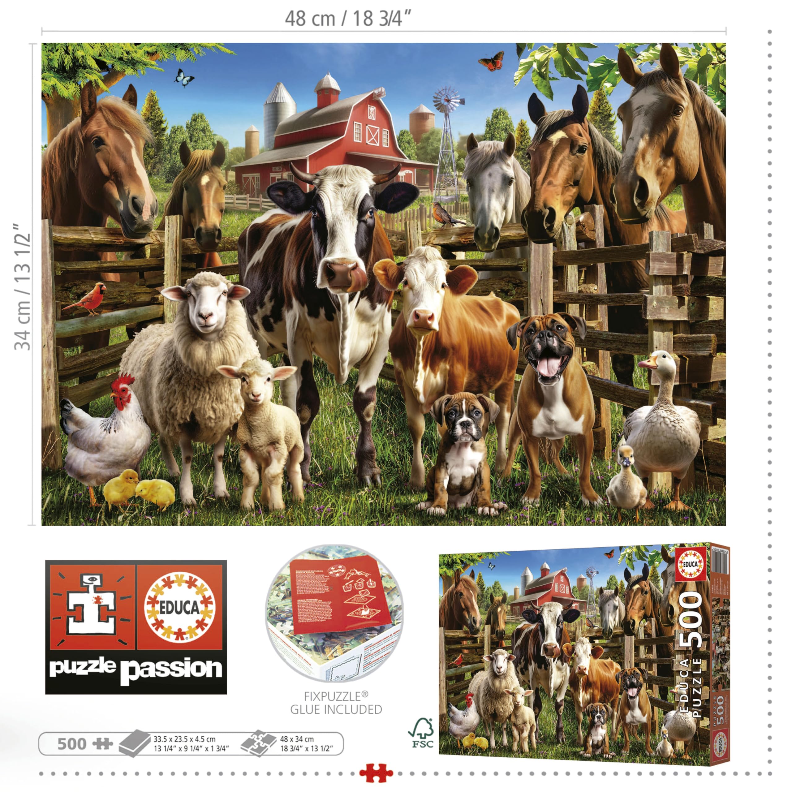 educa-die-frechen-nutztiere-19905-puzzle-500-teile-ab-11-jahren image 4
