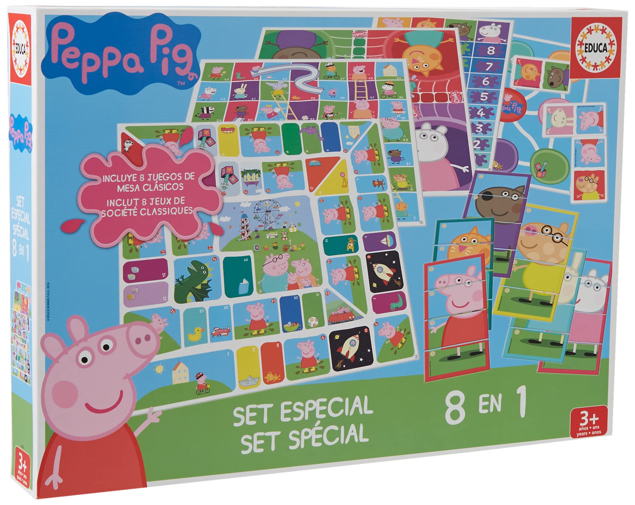 educa-peppa-pig-8-in-1-spieleset-puzzle-memory-ab-3-jahren image 1
