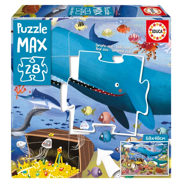 educa-19956-puzzle-max-meerestiere-bodenpuzzle-28-teile-ab-3-jahre image 1